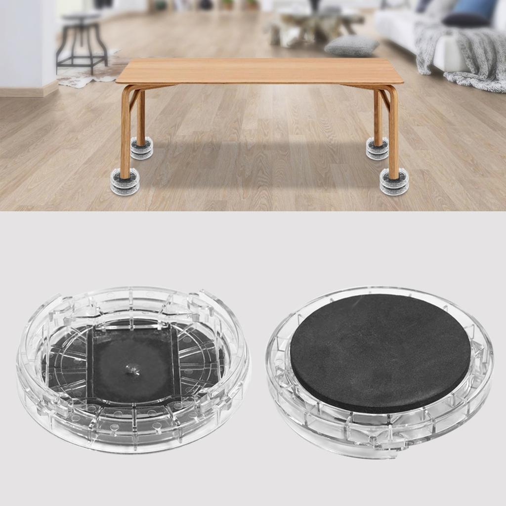 Set da 8 pezzi Tappo per gambe di mobili in plastica multi-slot Tappo antiscivolo per letto per tavolo scrivania(Trasparente)