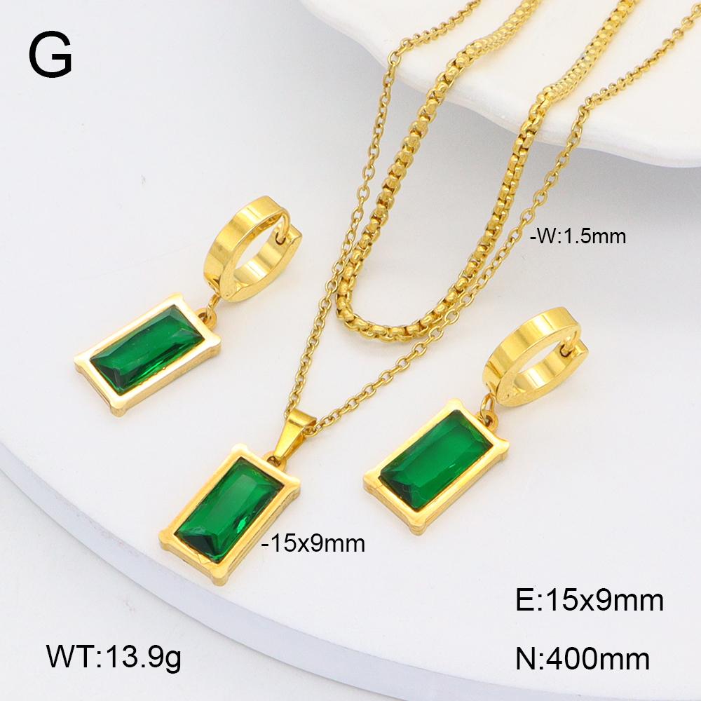 Stainless Steel Gold Flower Set Women 4pcs Necklace Earrings Bracelet Ring Cubic Zirconia Luxury Wedding Party Anniversary Gift