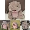 Adorable Plush Hippopotamus Backpack With Soft Pp Cotton Fill And Big Smiling Face
