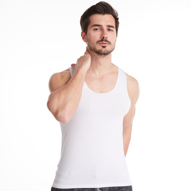 Men's Summer Modal Elastic Vest - Large Size Sleeveless Fitness T-Shirt