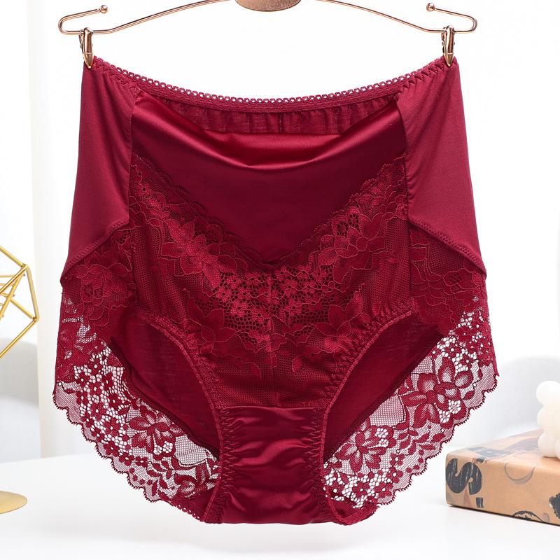 Högmidjade Sexiga Damtrosor i Plusstorlek Har en Mjuk Delikat Lingeriekänsla med God Elasticitet Trosor