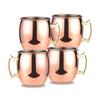 Leeseph Moscow Mule Mugs, Hammered Copper Cups with 304 Stainless Steel Lining, for Cold Drinks, Beer, Wine, Bars, Parties, Gift