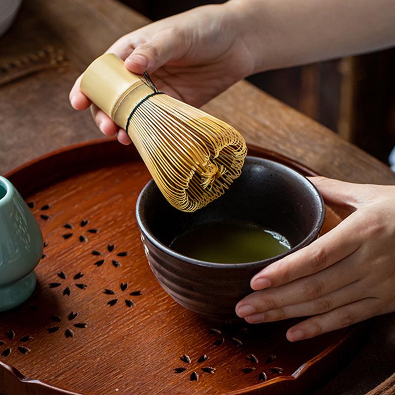 Matcha Chasen Japanese Matcha Tea Whisk Baiben Li Song Dynasty Tea Brush Manual Bamboo Green Tea String Brushes Reusable Teaware