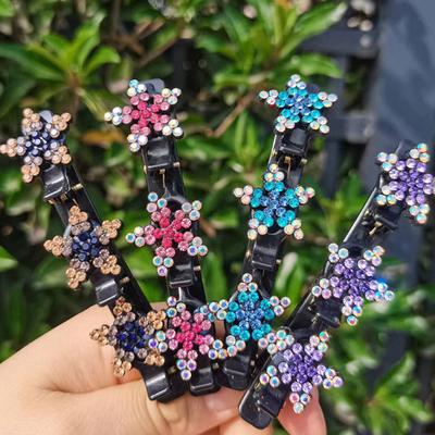Glitters Crystal Braided Hair Clip Decorative Festival Hair Pin Star Hairclip for Elegant Look