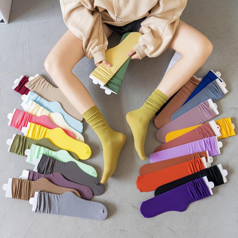 

10 пар женских тонких носков с ворсом карамельного цвета на весну и лето 10 Pairs розовый