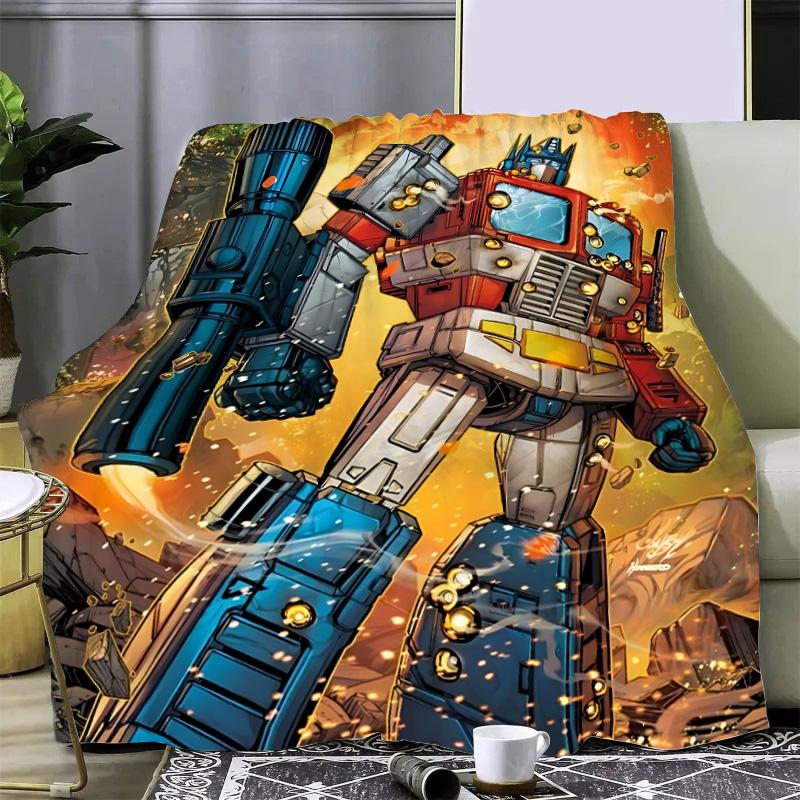 Anime Transformers G1 Car Robot Printed Blanket Picnic Blankets Warm Blanket Soft Comfortable Blanket Home Travel Birthday Gift