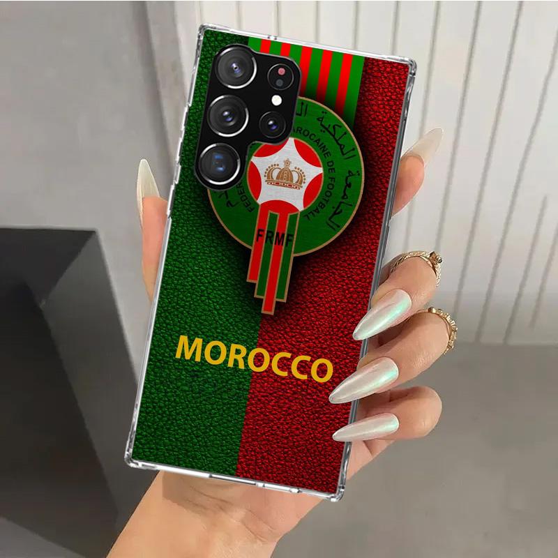 Morocco Flag Phone Case for Samsung Galaxy S25 S24 S23 Ultra S22 S21 Plus S20 FE S10 + S10E S25U Soft Print Shell S24 S23 S22 S2