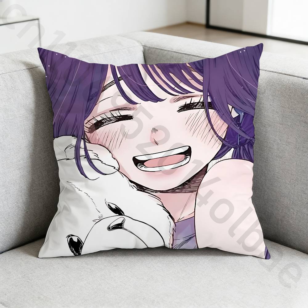 Waguri Anime Kaoruko Pillow Case Sofa Living Room Bedroom Headboard Backrest Cushion Square Cushion Nap Time
