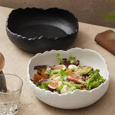 1Pc Irregular Ceramic Deep Plate Salad Plate Frosted Cold Dish Plate Fruit Salad Bowl Creative Western Dinner Plate Dessert Plate