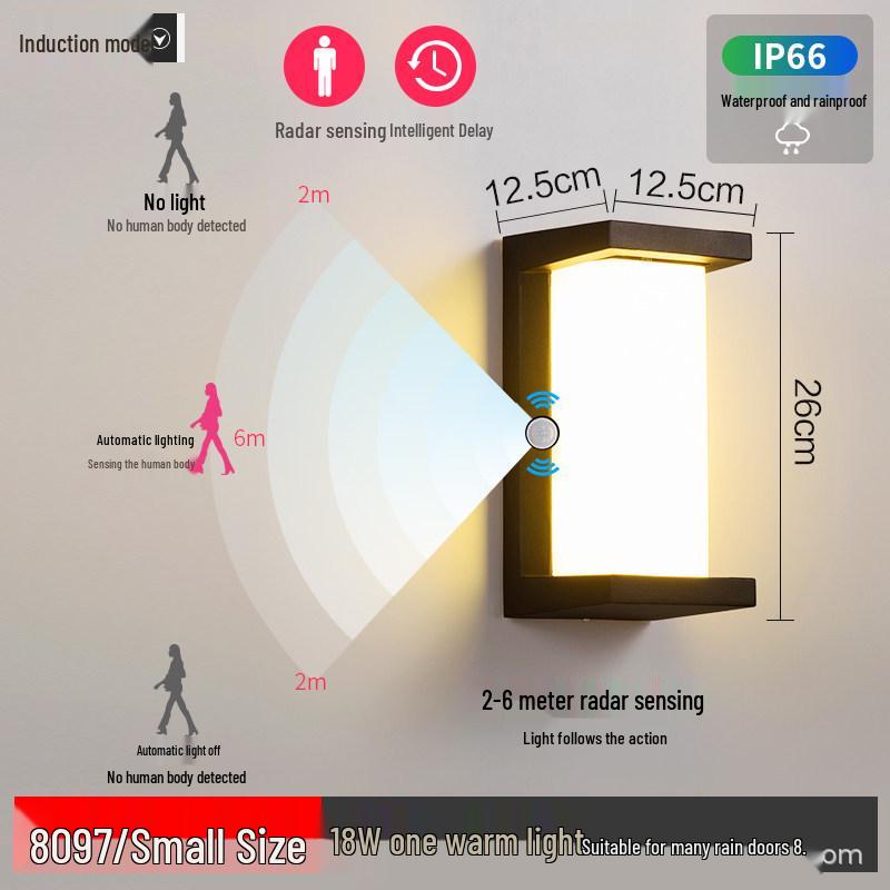 Nordic Creative Waterproof LED Outdoor Wall Lamp for Courtyard, Corridor, Hallway, Balcony