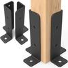 2pcs Right Angle Corner Bracket Post Base for Wood Beams Elevated Stand Wooden Fence Railing Pavilion Accessories