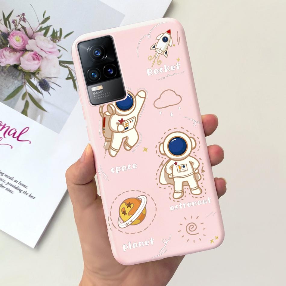 For Vivo V21e Case Vivo V21E 4G V 21E V2061 Lovely Cartoon Candy Color Soft Silicone TPU Phone Back Cover