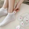 5 Pairs Women Cartoon Short Socks Trendy Versatile Cute Flower Pattern Socks Sweat Absorbing Breathable Soft And Casual Socks