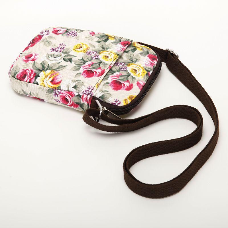 Torba na telefon komórkowy, Damska płócienna modny kolor, Listonoszka portmonetka na monety, Prosta torba na zakupy i do sportu