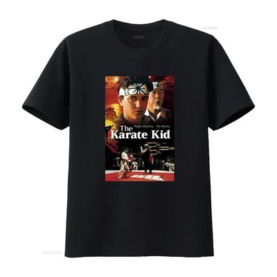The Karate Kid Movie Classic Film 80s 90s Poster T Shirt Kobra Kai Design Vintage Washed Top For Everyday Wear Slightly Fashion