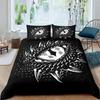 Magical Dinosaur Bedding Set Fire Dragon Duvet Cover Set Jungle Animals Pattern Wildlife Style King Size Polyester Quilt Cover
