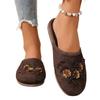 Fashion 2025 Summer Mesh Women's String Bead Floral Round Toe Slippers Retro Flats for Casual Daily Wear Outdoor Use Covered Toe Sandals
