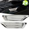 2Pcs Silver Chrome Auto Car Accessories Air Flow Fender Side Vent Sticker Trim | Easy Installation | Xukey | Aftermarket
