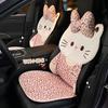 New car seat cushion leopard print cat four seasons universal car seat cushion linen breathable and comfortable car seat cover