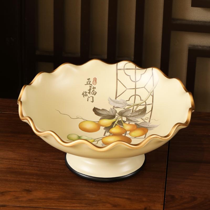 

Floral Bird Ceramic Fruit Tray Stylish Candy Bowl Dining Room Chic Home Decor Unique Housewarming Gift Storage Tray