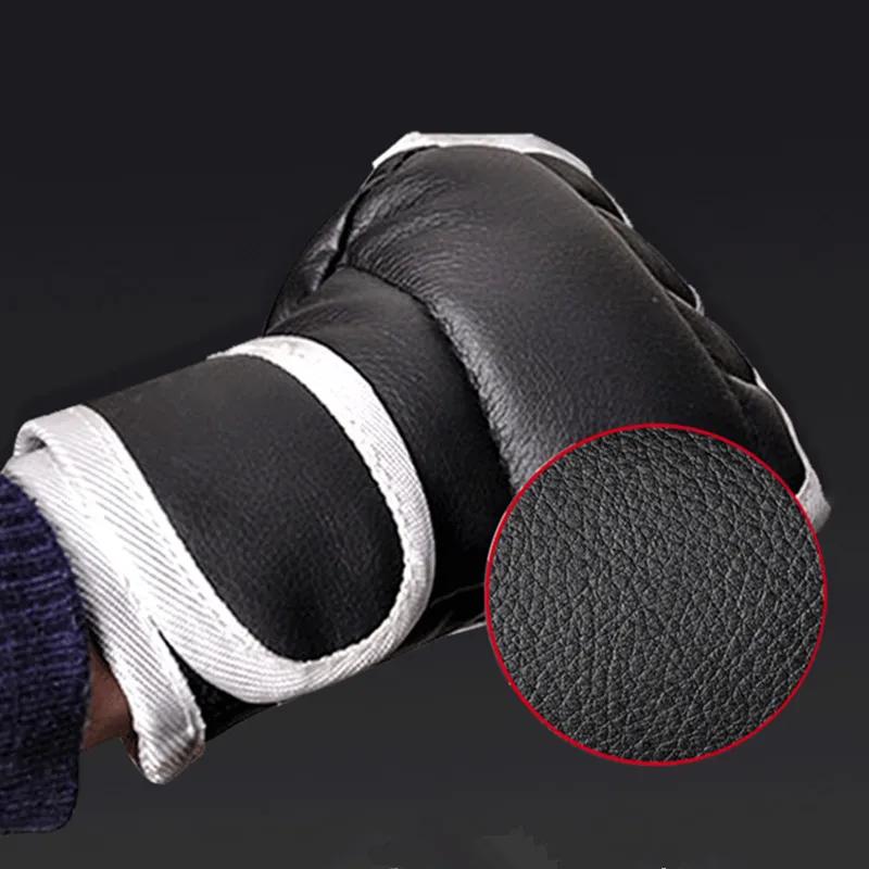 PU Leather Half Finger Boxing Gloves Martial Arts Training Gloves For Muay Thai Karate Kickboxing Workout Unisex Adult Youth
