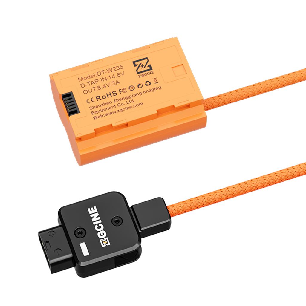 ZGCINE NP-W235 Dummy Battery with D-Tap Connector Power Cable 60cm Long D-Tap to NP-W235 Dummy