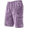 Summer Washed Cotton Shorts Men Fashion Retro Work Pants Men's Multi Pocket Casual Shorts
