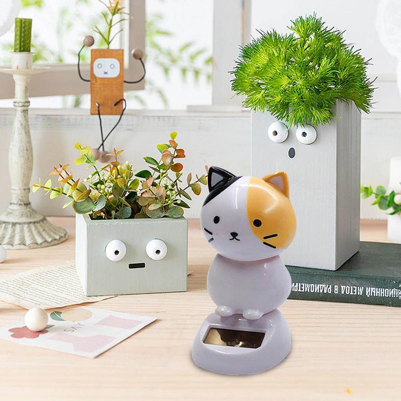 Solarbetriebenes tanzendes Tier Katze Schwingend Animiert Wackelkopf Tänzer Spielzeug Autodeko Katze Carstyling