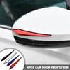 Car 4pcs Antis-scratch Protective Sticker Body Bumper Anti-collision Protection Door Rearview Mirror Edge Guard Rubber Strip Interior Mirrors 6