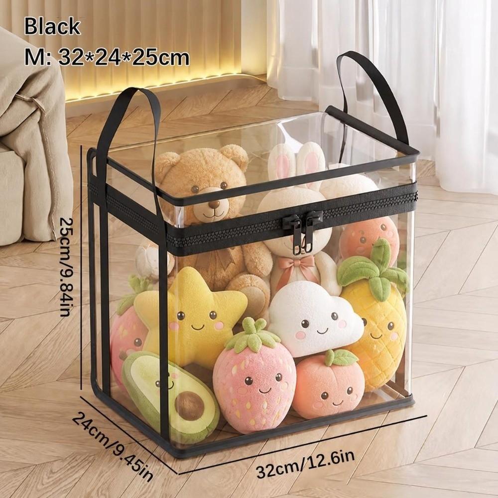 Transparent Doll Storage Bag With Zipper Plush Toy Storage Bag Durable Clear Storage Case