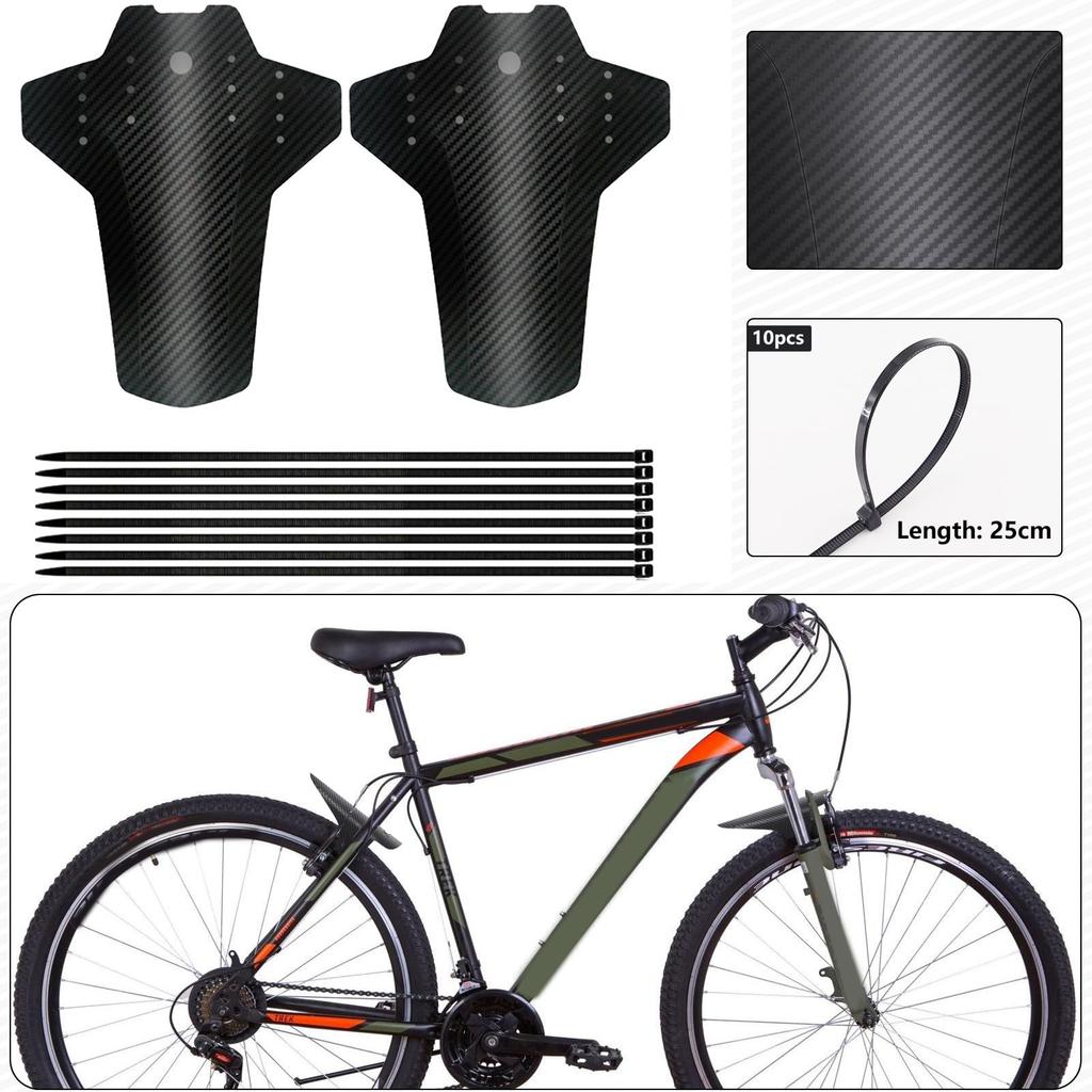 1 set de apărători de noroi față și spate pentru biciclete de munte, apărătoare de noroi pentru biciclete, reglabile, apărători de noroi față și spate pentru biciclete