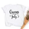 Queens Born In March June January Months Women Birthday T Shirt Harajuku Aesthetic Short Sleeve Tees