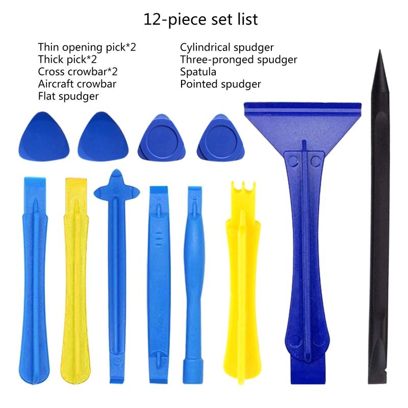 12 Pieces Plastic Pry Bar Tool Blade Opening Tool Repair Kit for Electronic Equipment Screen Opening Tool Lightweight