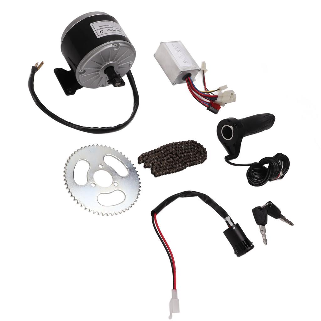 24V 250W Electric DC Motor Controller Kit With 55T Chainring 146L Chain for Mini Bikes Electric Scooter Motorcycle