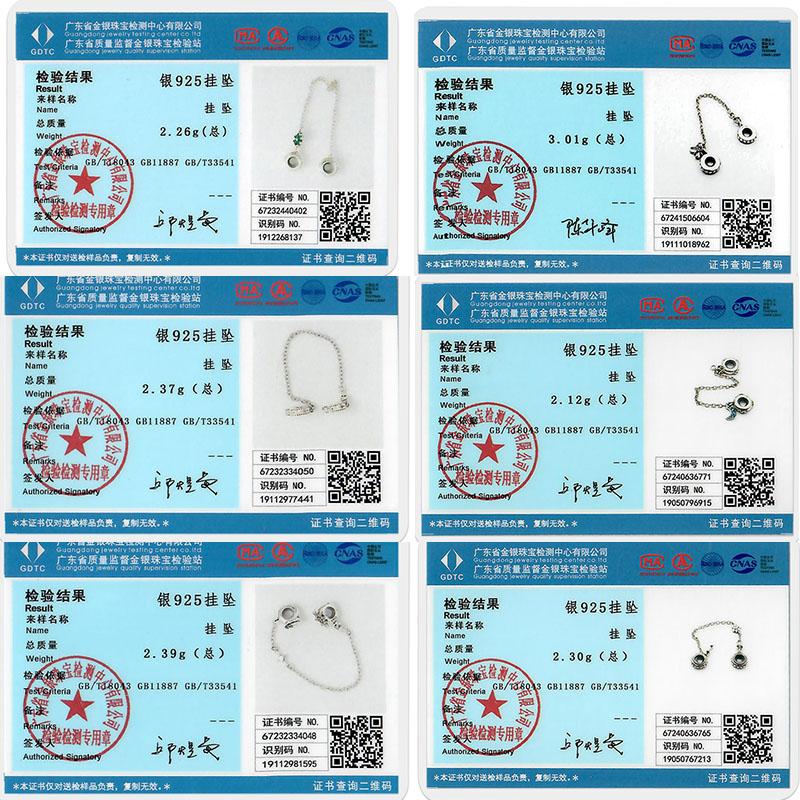 Original Copper Safety Chain Clasp Clip Charms Beads Moon Sun Bow Heart Love Charm Fit Bracelet Women Jewelry Gifts