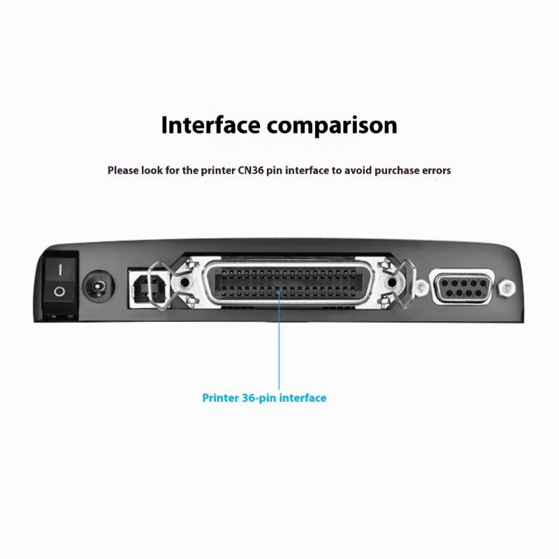 USB To CN36 Parallel Port Printer Cable USB To 36 Pin Parallel Printer Adapter Cable Converter Cord Printing Accessories