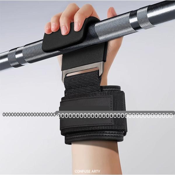 Pull Up Assist Hooks Gloves, Wrist Support Anti-Slip Grips for Men Deadlift Gym Workout
