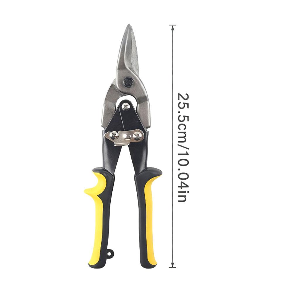 Multifunctional Industrial Strong Aviation Shear, Anti Slip Safety Lock Buckle, Light Steel Iron Sheet Scissors, 250mm