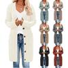 Pull tricoté automne et hiver pull torsadé long pour femme nouveau cardigan à boutons tendance