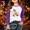Kids Halloween Print Long Sleeve T-Shirt Casual Round Neck Top for Boys Girls