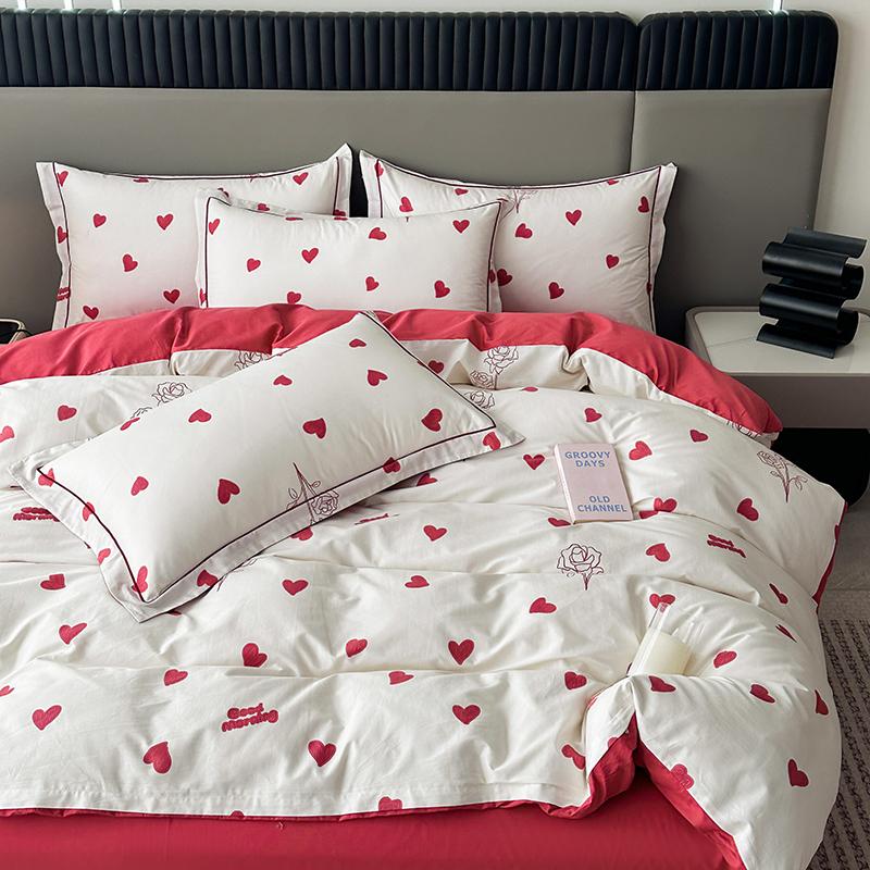Colorful Flowers Duvet Cover Set Garden Style Quilt Cover 100% Cotton High Quality Queen King Size Bedding Set for Girls Woman