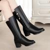 Winter Women's Boots Shoes Genuine Leather Women Long Boots Wool Warm Waterproof Snow Boots Female High Riding Boots