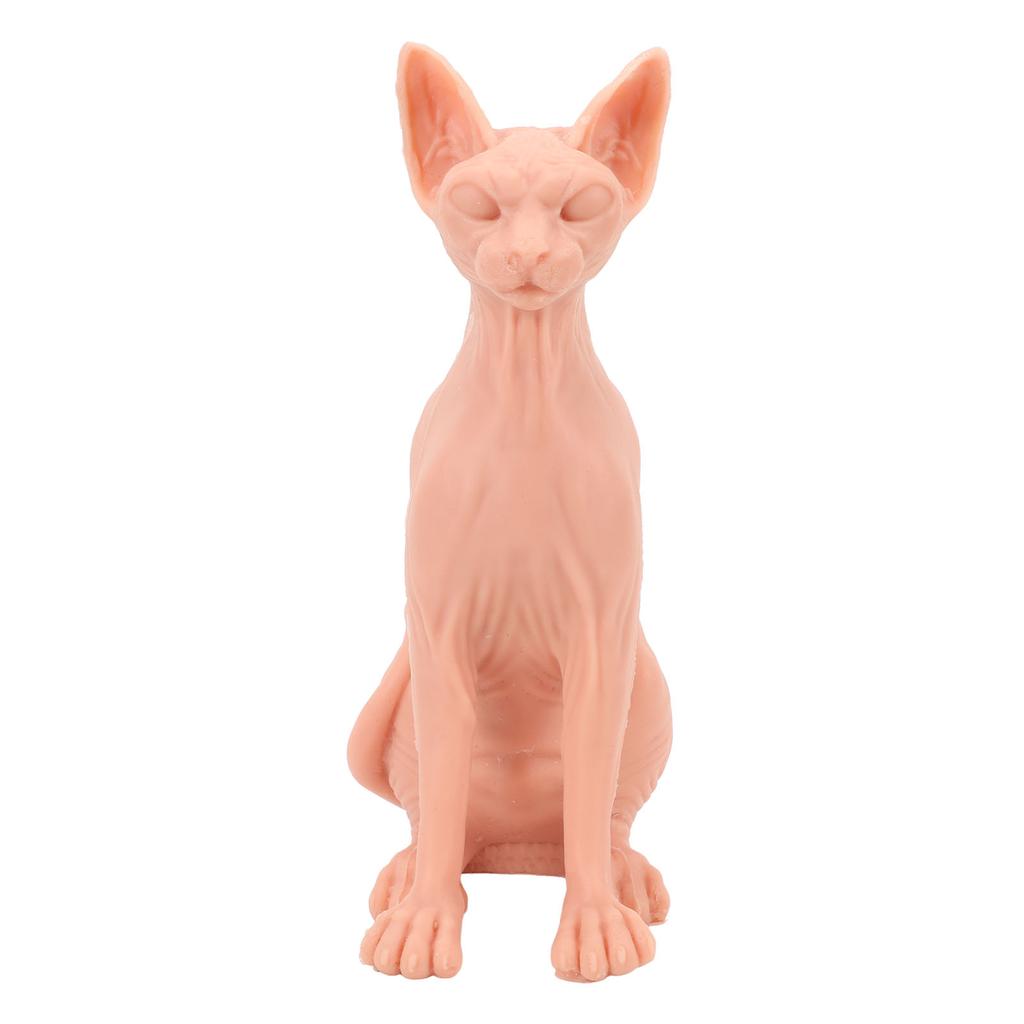 Hairless Cat Model Silicone Cat Model Soft Odourless Ornaments Decoration Simulated Sphynx Cat