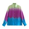 Fashion Style Spring New Arrival Fashion Women's Fashion Clothing Tie-Dyed Print Long Sleeves Lapel Shirt 2633352 330