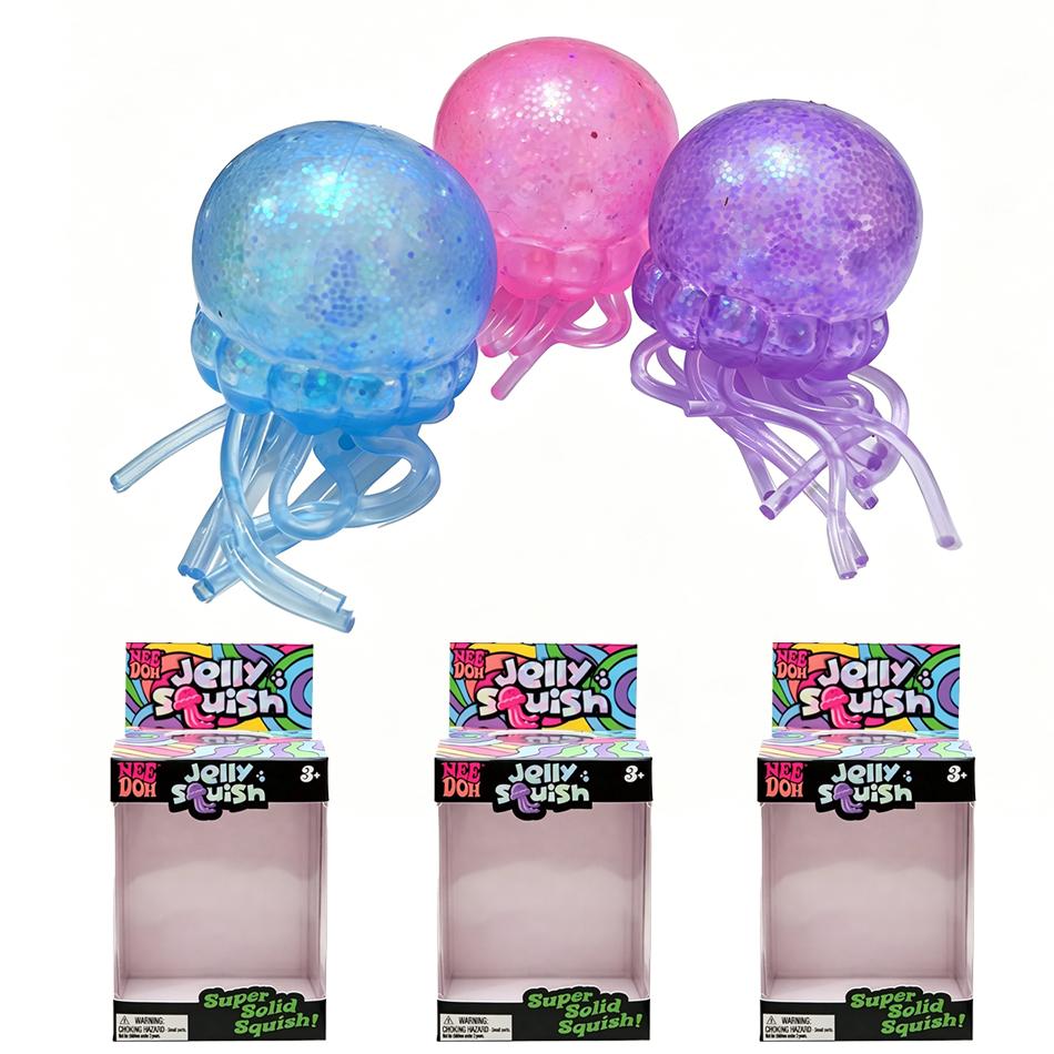 Cute Nee Doh Octopus Squishy Toy - Waterproof Jelly Hops Fidget Water Play Sensory Toy for Boys And Girls Great Gift Idea