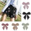 1PC Colorful Bow-Knot Sticker Rhinestone Iron-On Patches for Clothes Clothing Decoration Decal Patches for Jackets