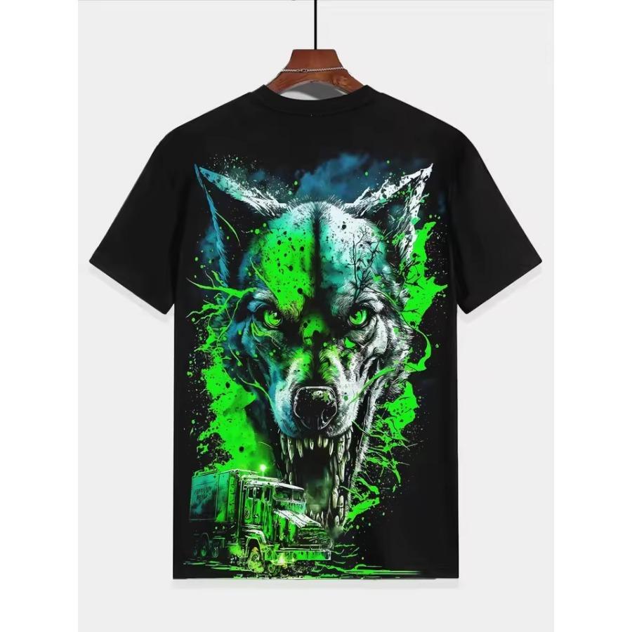 Kids Wolf Cartoon Top Fashion Summer Printed 3D T Shirt Boys Tees Casual Short Sleeve O Neck Girls Tops