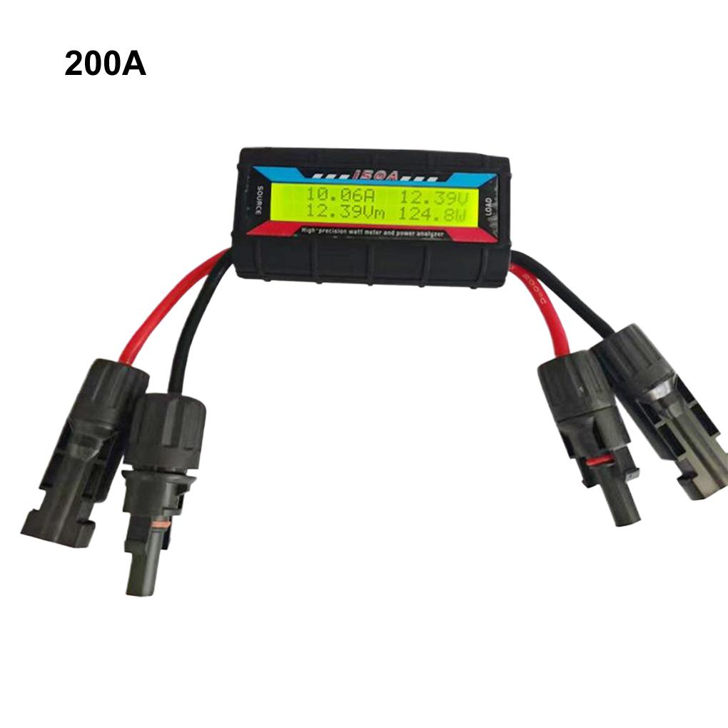 2025 New RC Model  150A/200A High Precision Watt Meter Power Analyzer Backlight LCD Wattmeter with Photovoltaic Connector