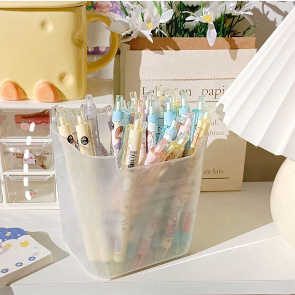 Large Capacity Pencil Storage Box INS Style Storage Bucket Korean Desk Pen Holder School
