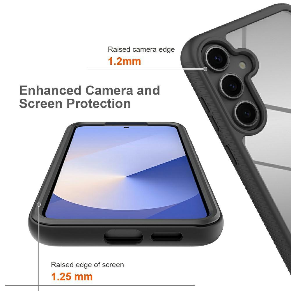 For Samsung Galaxy S25+ Magnetic Case PC+TPU Phone Cover with PET Screen Film All-Around Protection